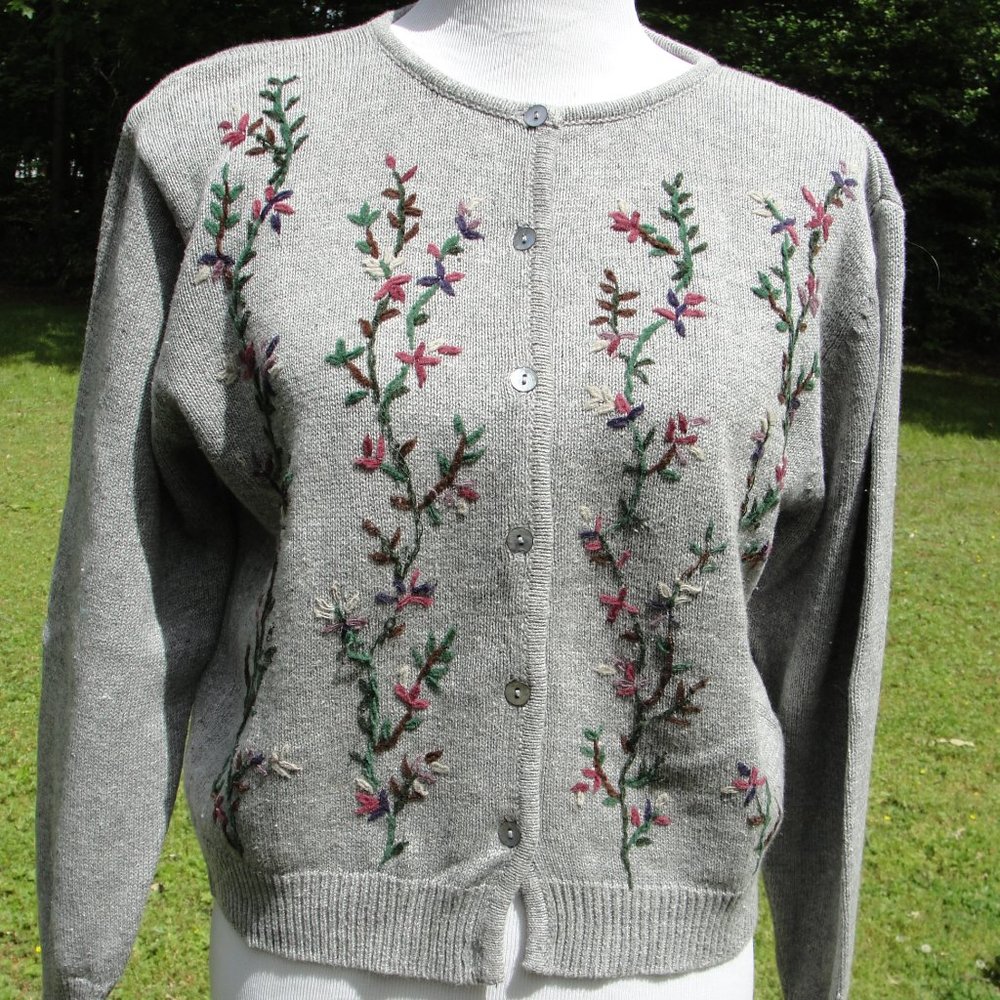 Lise J Button Front Long Sleeve Cardigan